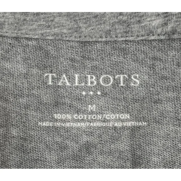 TALBOTS GRAY LONG SLEEVE TOP SIZE M - Picture 5 of 5